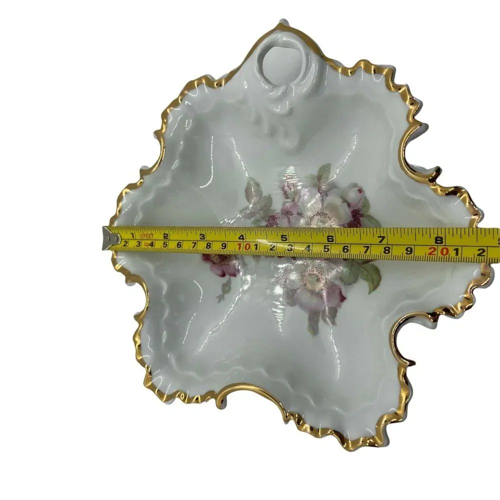 Trinket Nut Dish Vintage Gerold Porzellan Tettau Bavari Floral West Germany